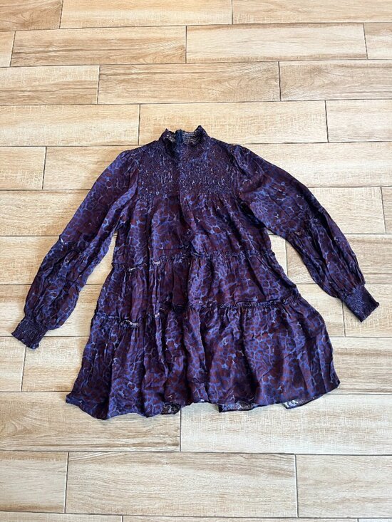 Karlie Dresses & Skirts - Womens KARLIE Purple Animal Print Mini Dress - M